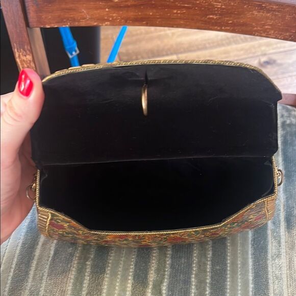 Antik Kraft Floral Gold Women's Bag - Picture 6 of 7